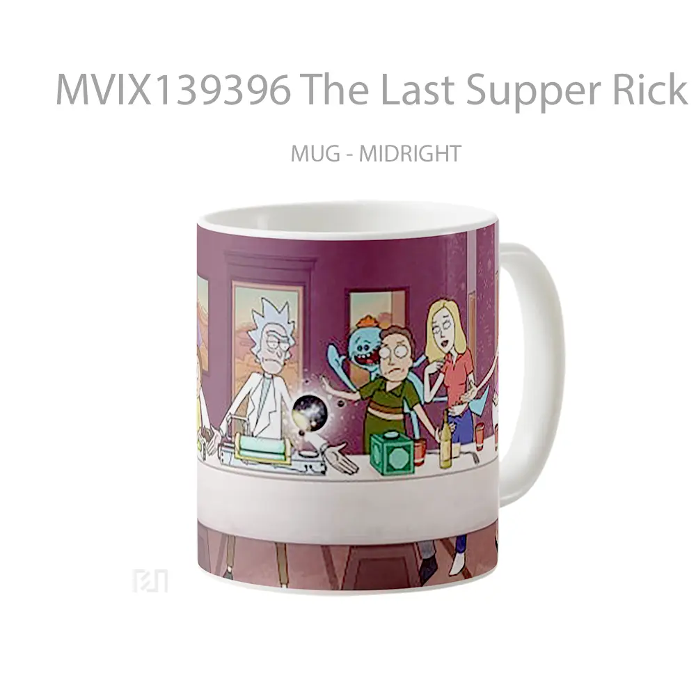 Mug The Last Supper Rick And Morty Gelas Kartun - All-side / Desain