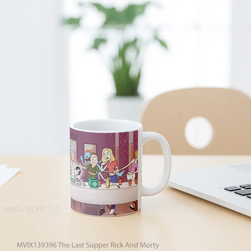 Mug The Last Supper Rick And Morty Gelas Kartun - All-side / Desain
