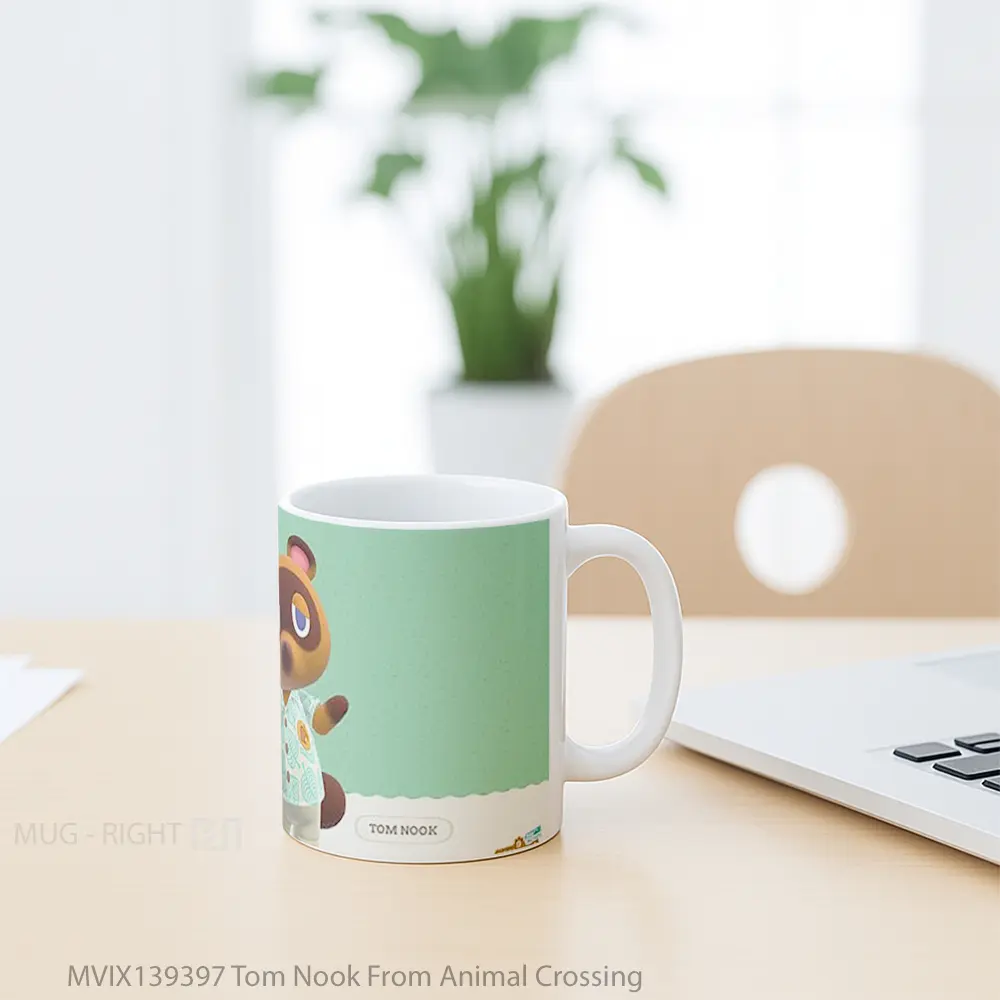 Mug Tom Nook From Animal Crossing Gelas Hewan Lucu - All-side / Desain