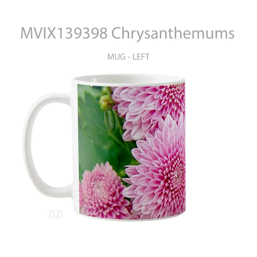 Mug Chrysanthemums Gelas Keramik Unik - All-side / Desain