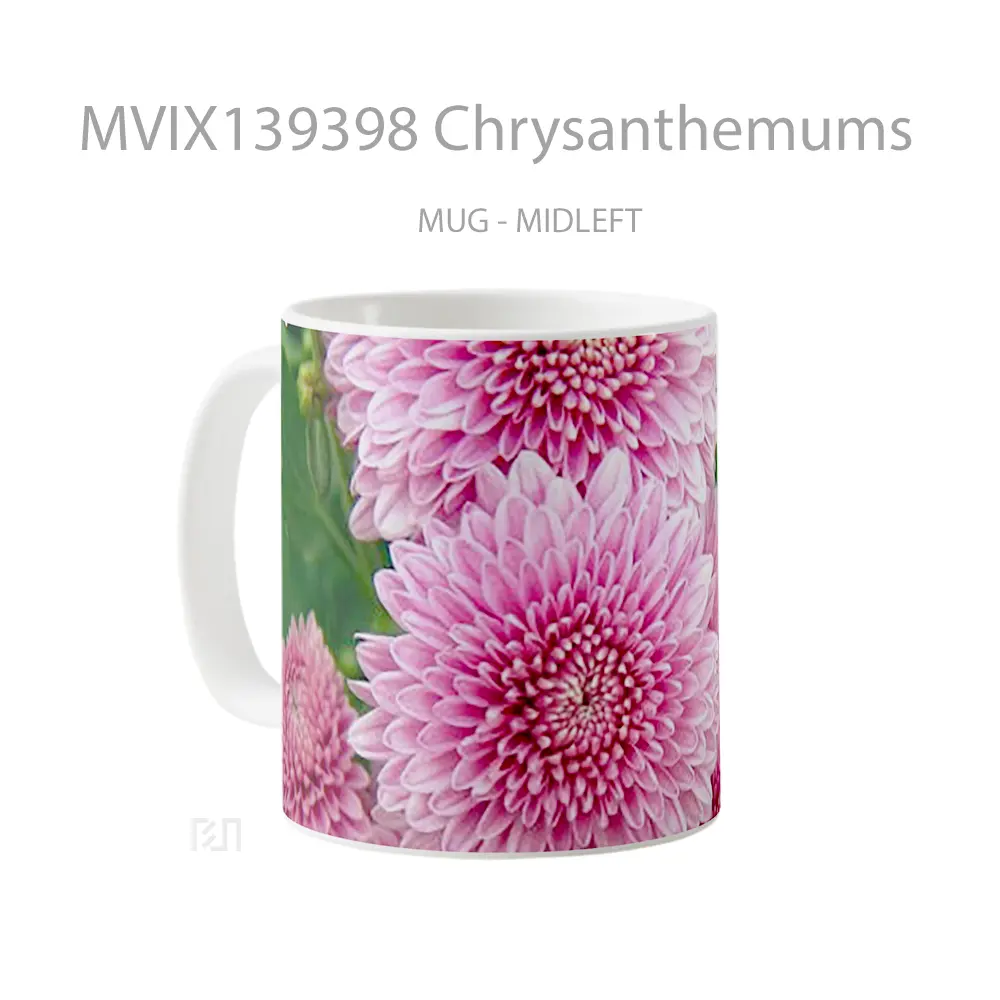 Mug Chrysanthemums Gelas Keramik Unik - All-side / Desain