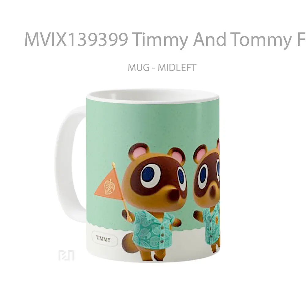 Mug Timmy And Tommy From Animal Crossing Gelas Hewan Lucu - All-side / Desain