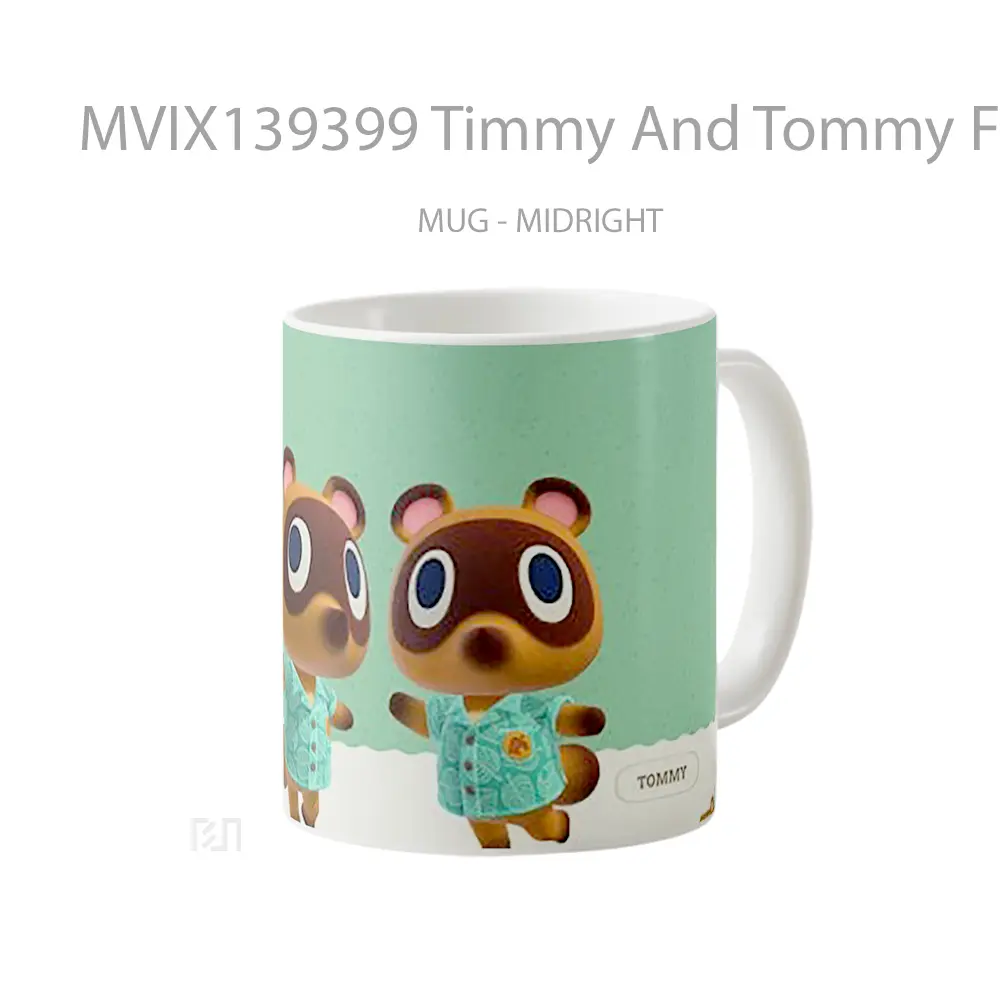 Mug Timmy And Tommy From Animal Crossing Gelas Hewan Lucu - All-side / Desain