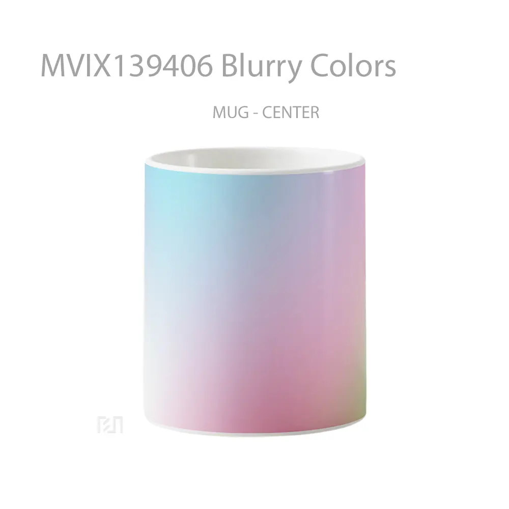 Mug Blurry Colors Gelas Keramik Unik