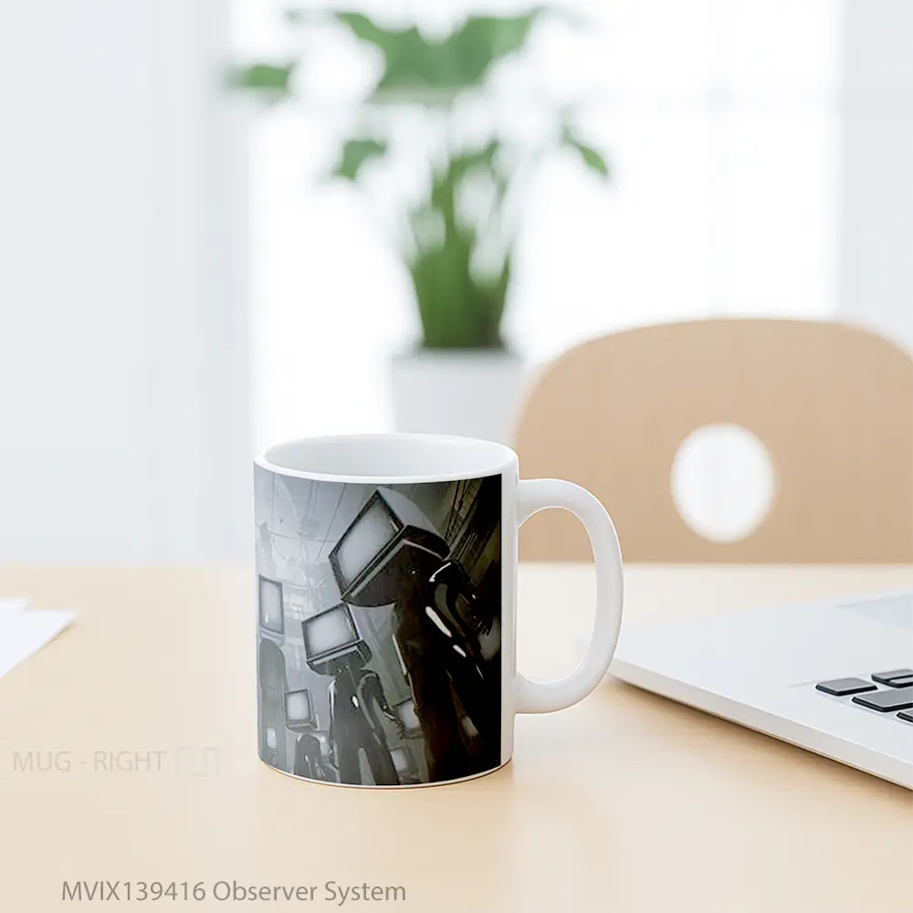 Mug Observer System Gelas Keramik Unik - All-side / Desain