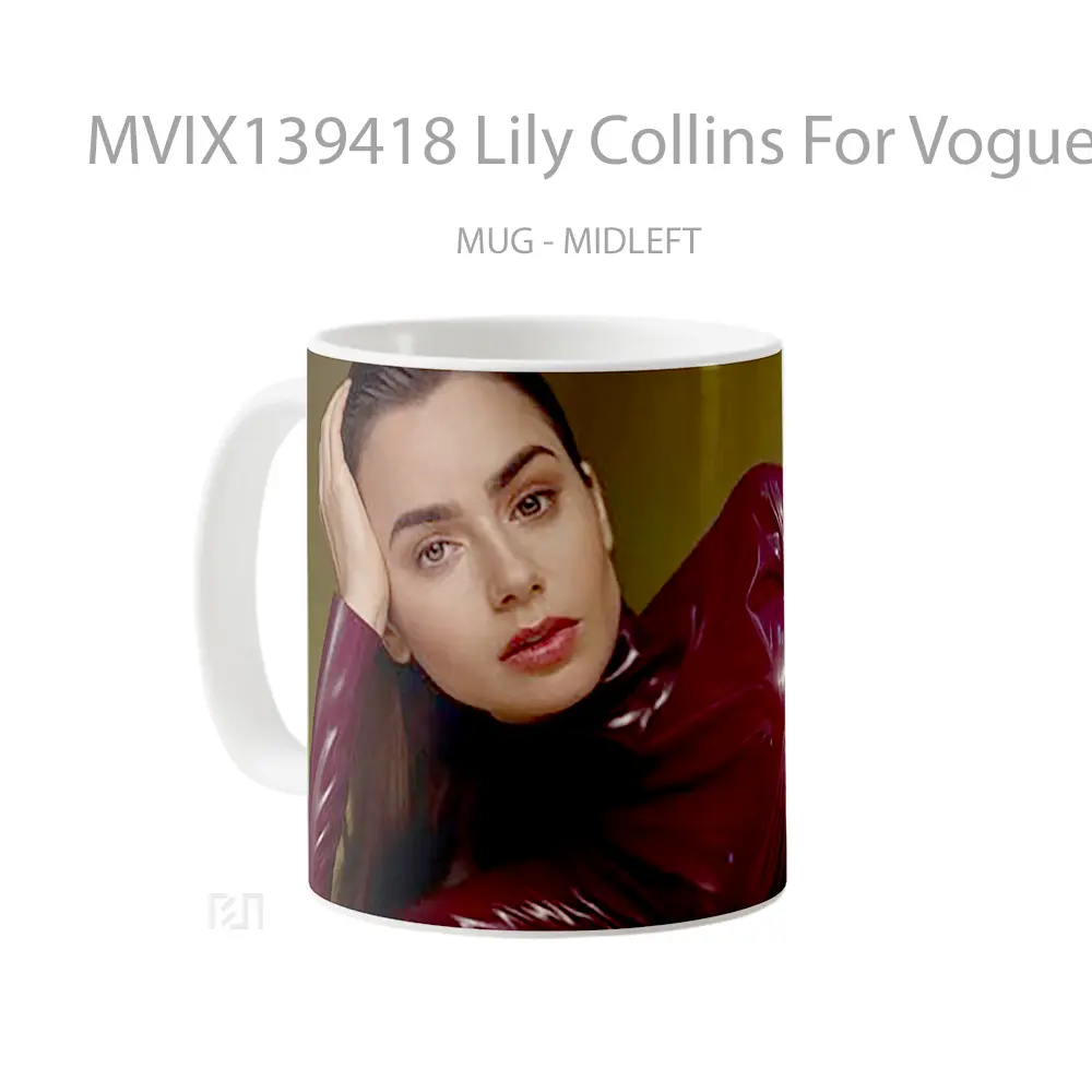 Mug Lily Collins For Vogue Arabia Cover Gelas Keramik Unik - All-side / Desain