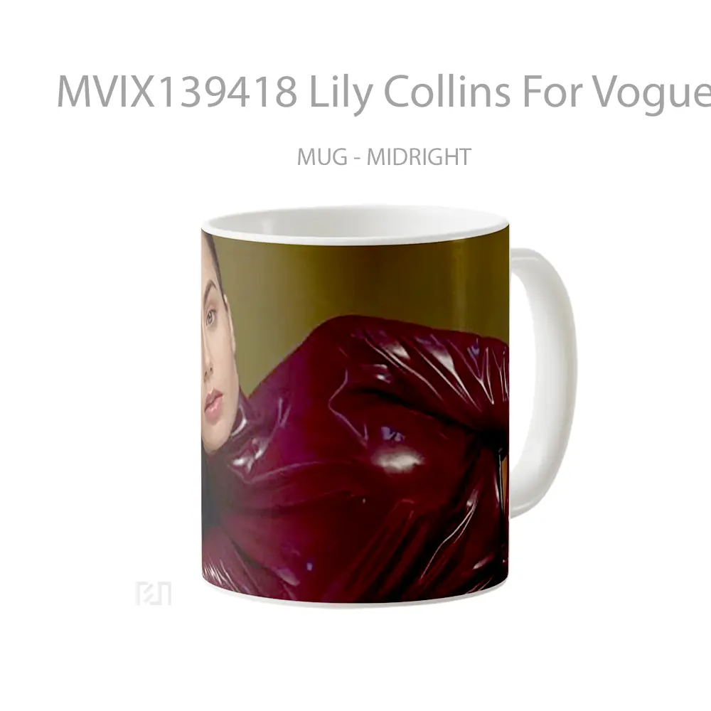 Mug Lily Collins For Vogue Arabia Cover Gelas Keramik Unik - All-side / Desain