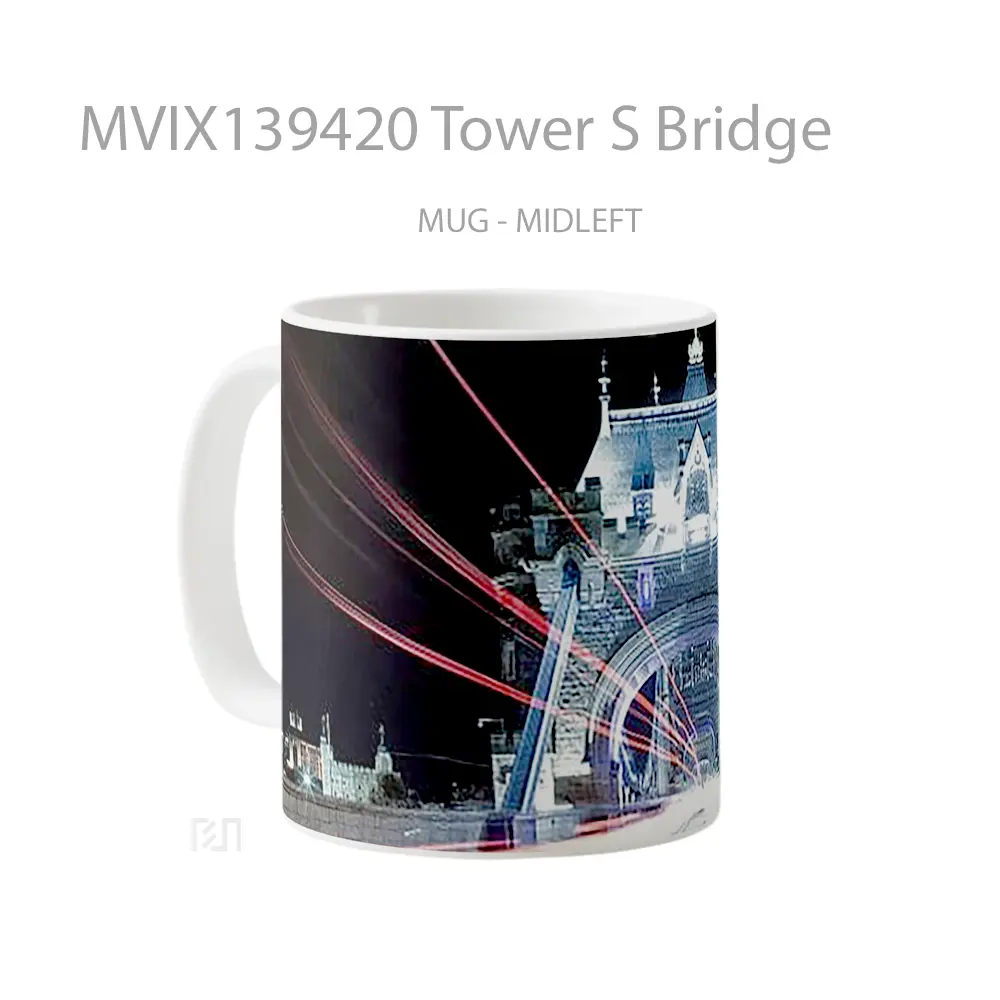 Mug Tower S Bridge Gelas Keramik Unik - All-side / Desain