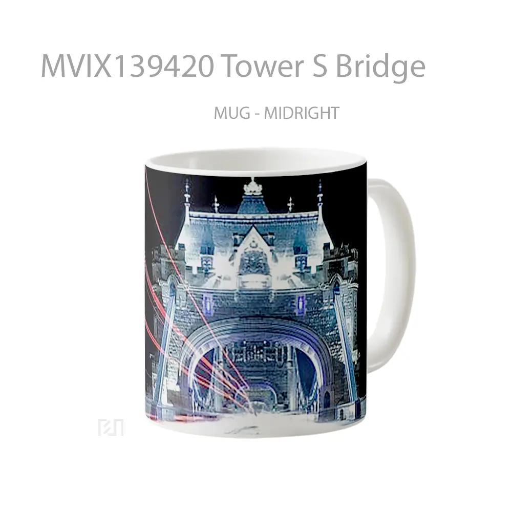 Mug Tower S Bridge Gelas Keramik Unik - All-side / Desain