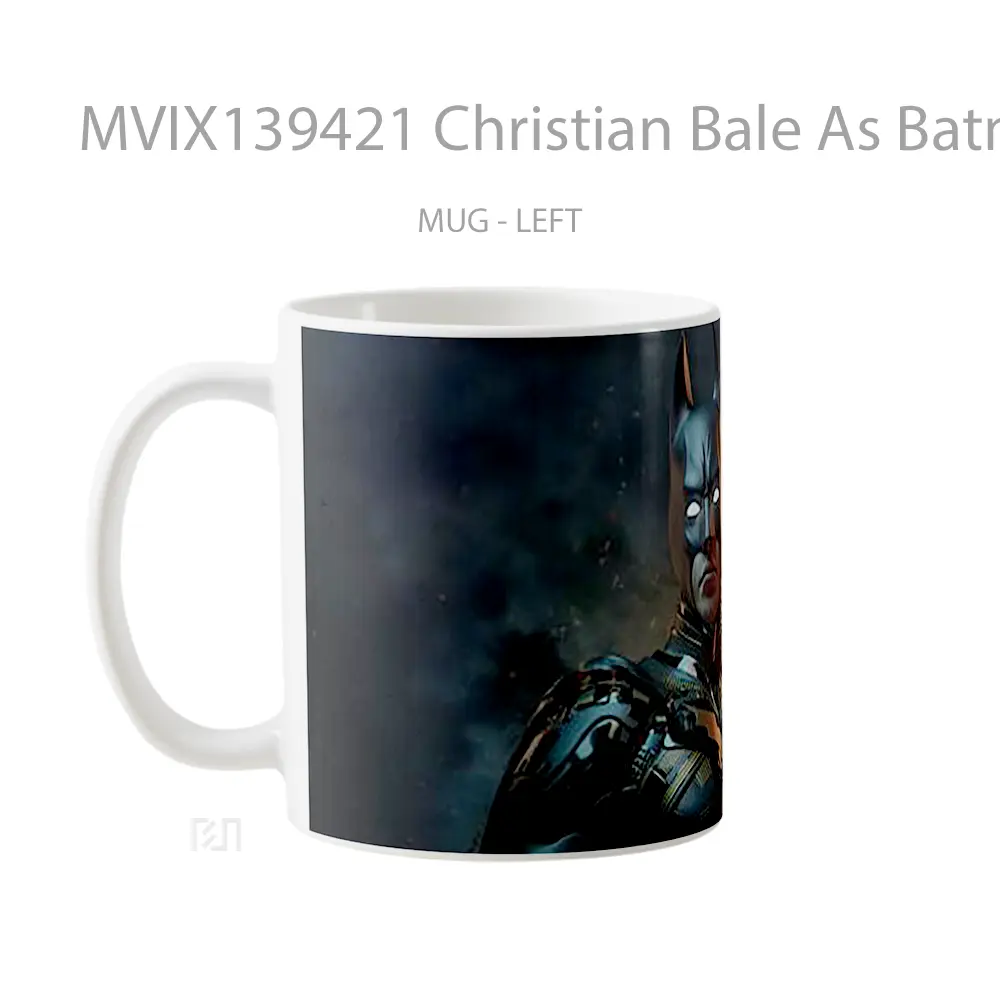 Mug Christian Bale As Batman Gelas Superhero - All-side / Desain