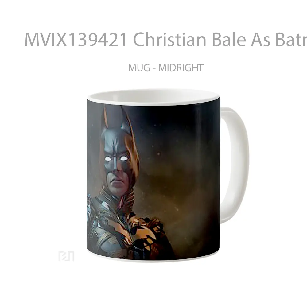 Mug Christian Bale As Batman Gelas Superhero - All-side / Desain
