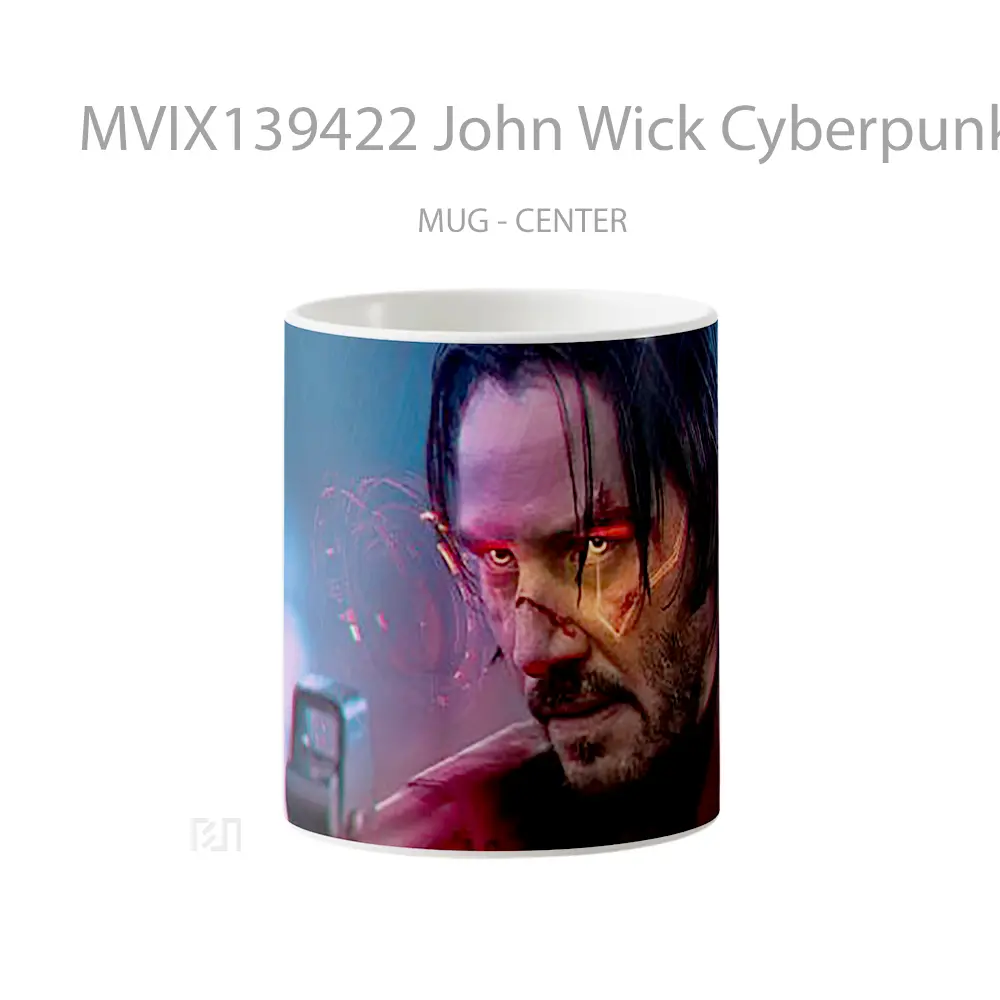 Mug John Wick Cyberpunk 2077 Cangkir Gamer