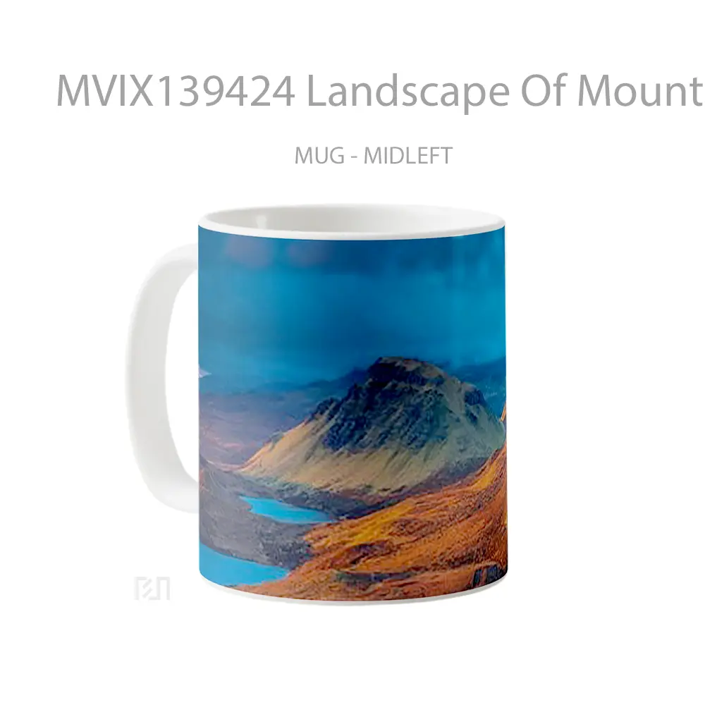 Mug Landscape Of Mountains In Scotland Gelas Pemandangan Alam - All-side / Desain