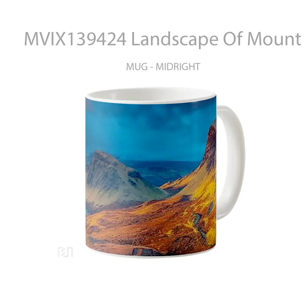 Mug Landscape Of Mountains In Scotland Gelas Pemandangan Alam - All-side / Desain