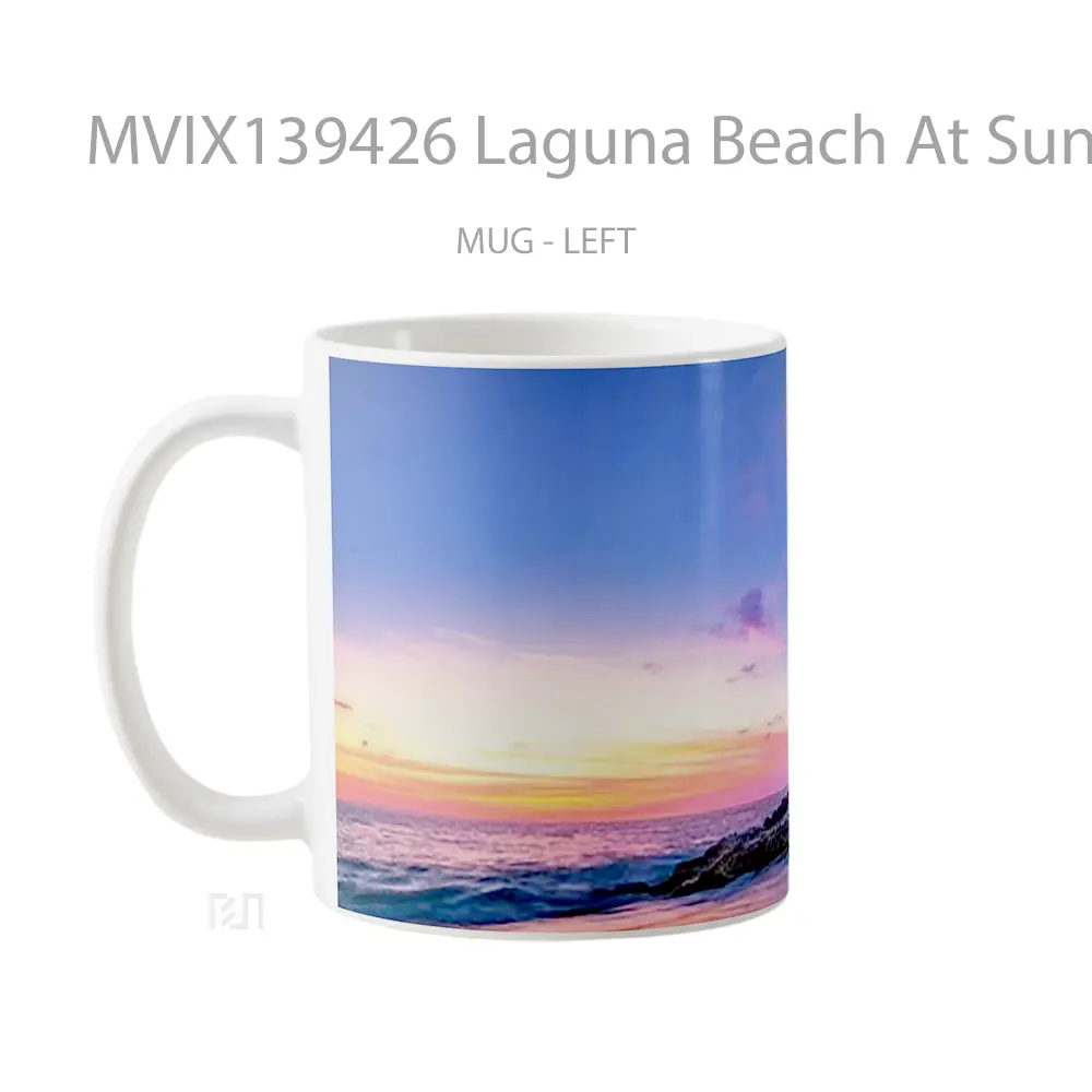 Mug Laguna Beach At Sunset Gelas Pemandangan Alam - All-side / Desain