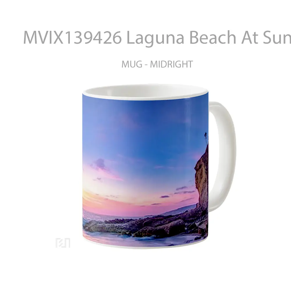 Mug Laguna Beach At Sunset Gelas Pemandangan Alam - All-side / Desain