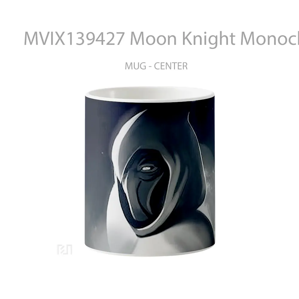 Mug Moon Knight Monochrome Gelas Seni Modern