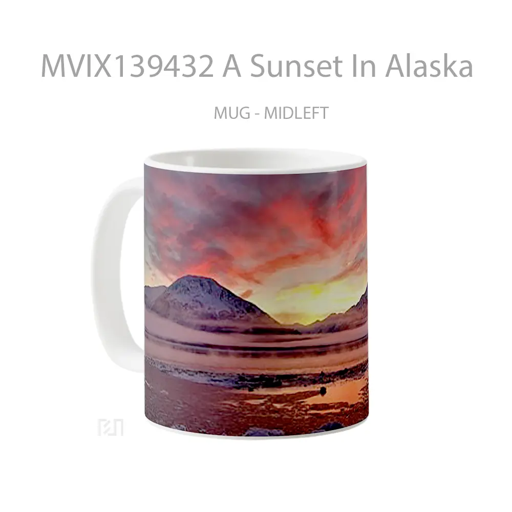 Mug A Sunset In Alaska Gelas Pemandangan Alam - All-side / Desain