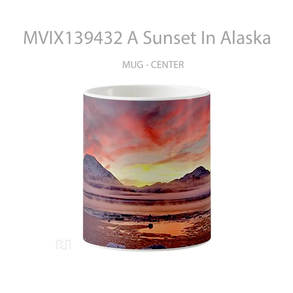 Mug A Sunset In Alaska Gelas Pemandangan Alam