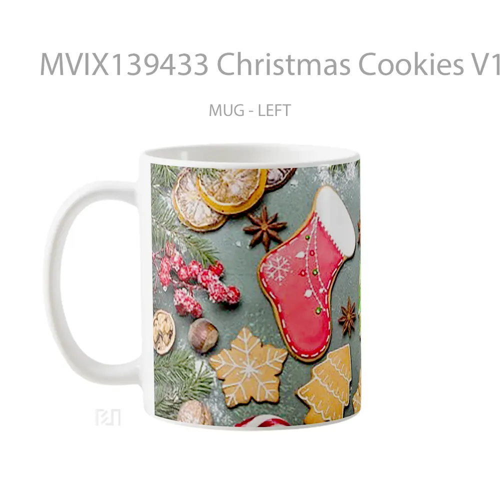 Mug Christmas Cookies V1 Gelas Keramik Unik - All-side / Desain