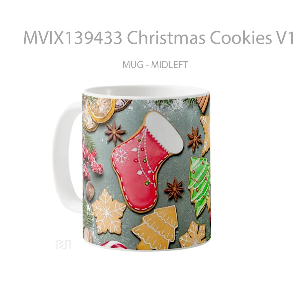 Mug Christmas Cookies V1 Gelas Keramik Unik - All-side / Desain