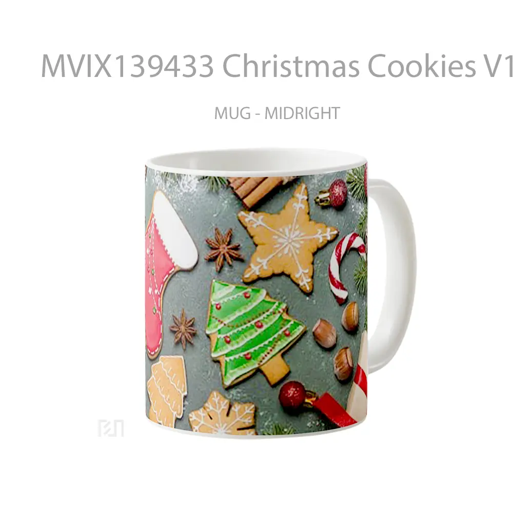 Mug Christmas Cookies V1 Gelas Keramik Unik - All-side / Desain
