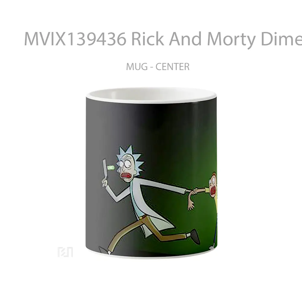Mug Rick And Morty Dimensional Portal Gelas Kartun