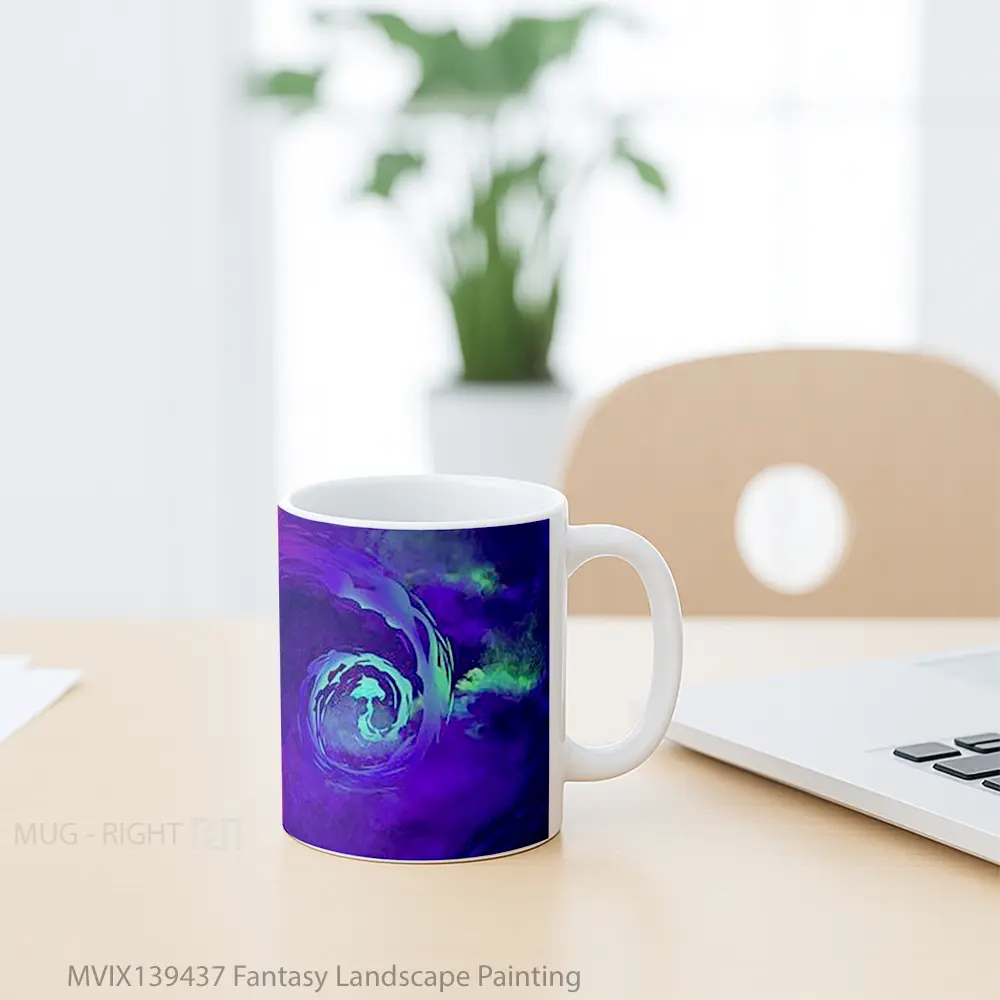 Mug Fantasy Landscape Painting Gelas Pemandangan Alam - All-side / Desain
