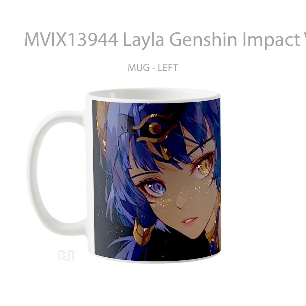 Mug Layla Genshin Impact V1 Cangkir Gamer - All-side / Desain