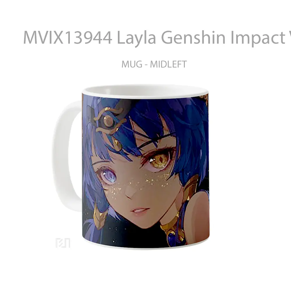 Mug Layla Genshin Impact V1 Cangkir Gamer - All-side / Desain