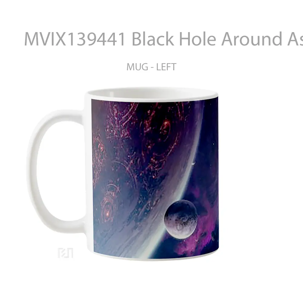 Mug Black Hole Around Asteroids And Planets Gelas Astronomi - All-side / Desain