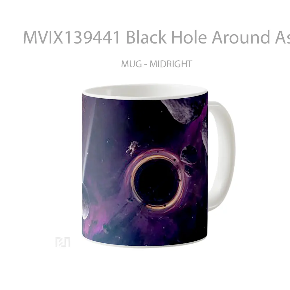 Mug Black Hole Around Asteroids And Planets Gelas Astronomi - All-side / Desain