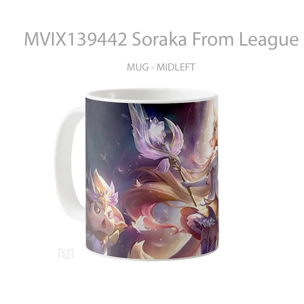 Mug Soraka From League Of Legends Cangkir Gamer - All-side / Desain