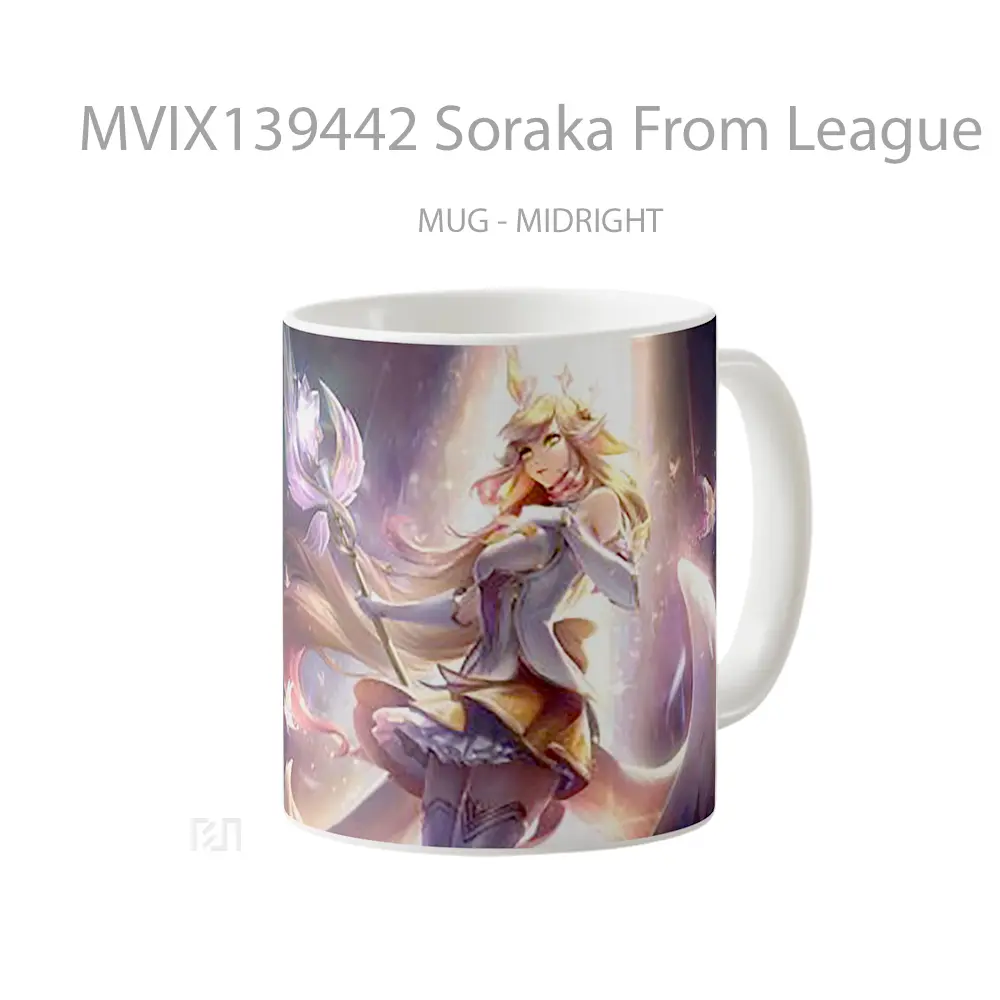 Mug Soraka From League Of Legends Cangkir Gamer - All-side / Desain