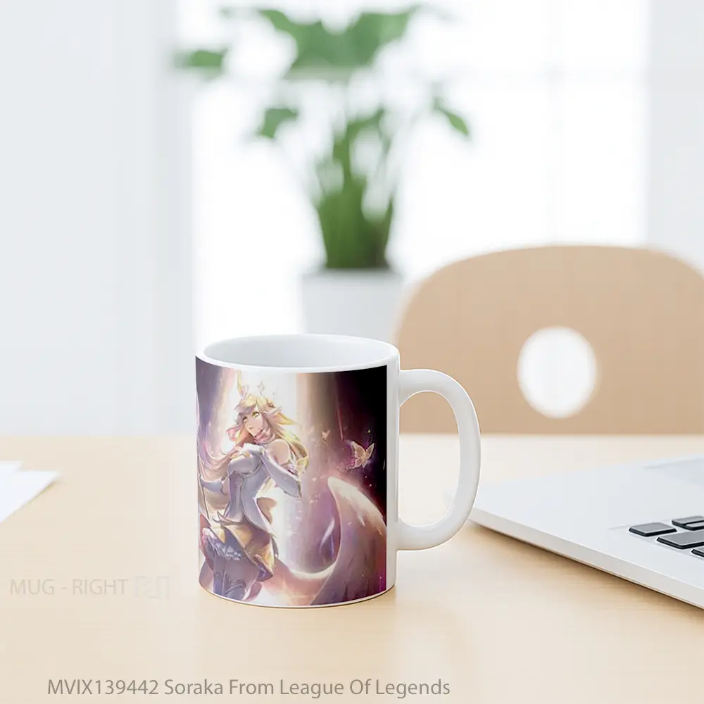 Mug Soraka From League Of Legends Cangkir Gamer - All-side / Desain