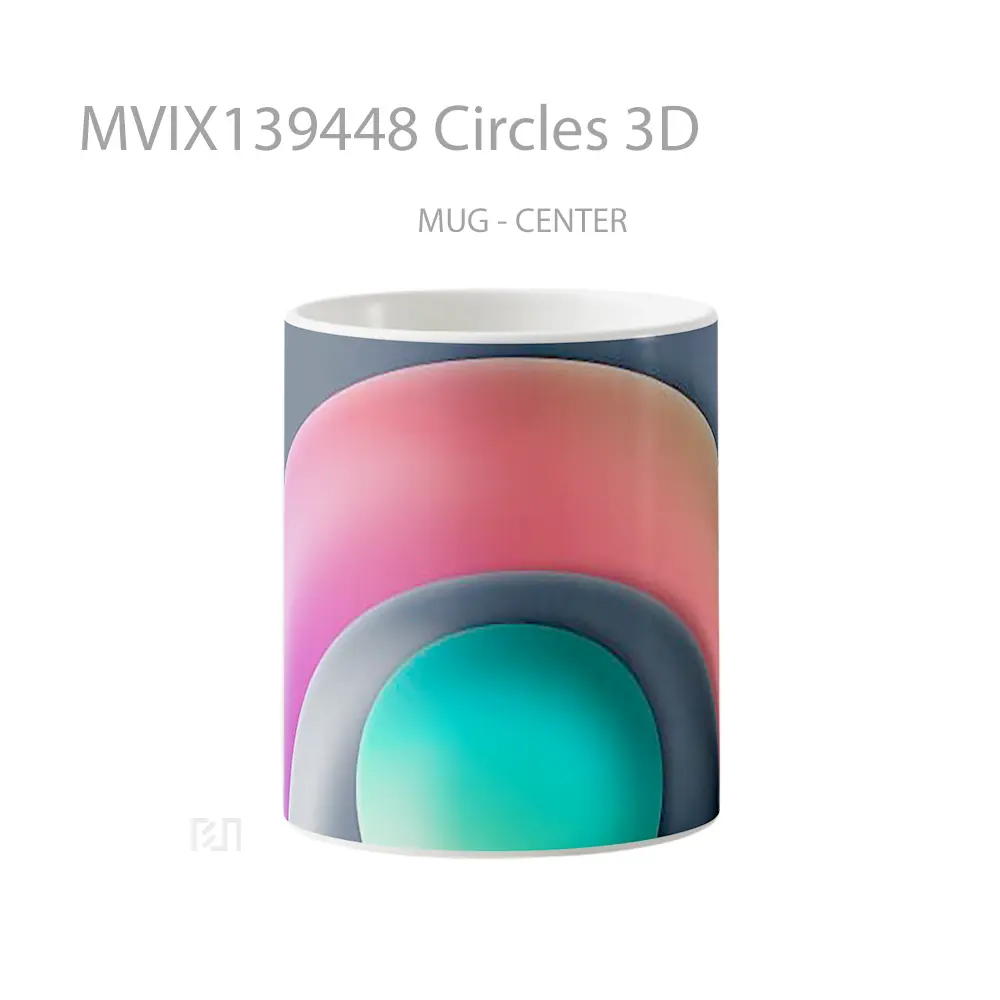 Mug Circles 3D Gelas Keramik Unik