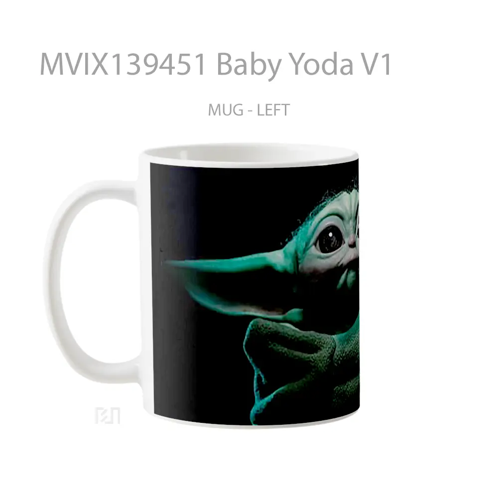 Mug Baby Yoda V1 Gelas Star Wars - All-side / Desain