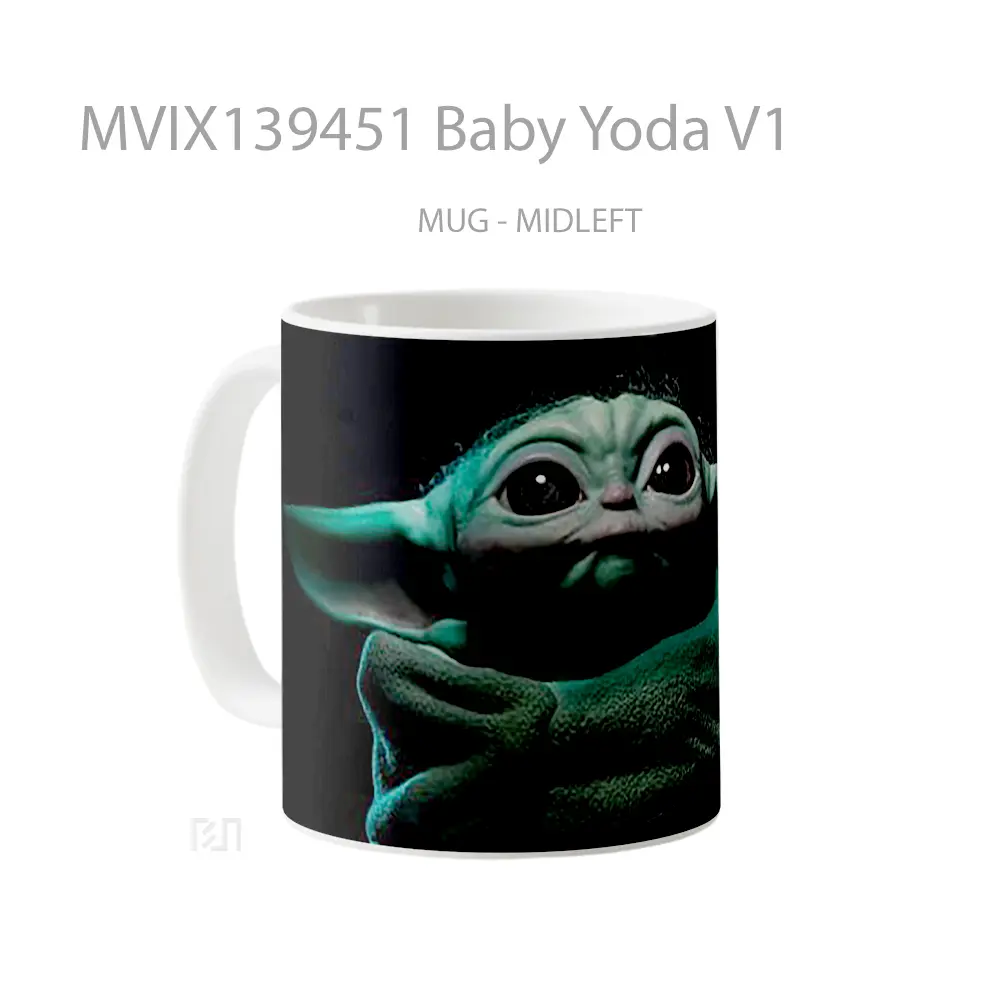 Mug Baby Yoda V1 Gelas Star Wars - All-side / Desain
