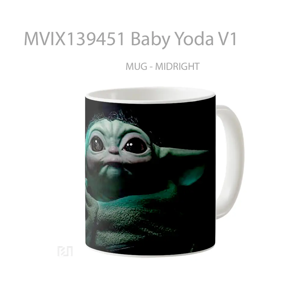 Mug Baby Yoda V1 Gelas Star Wars - All-side / Desain