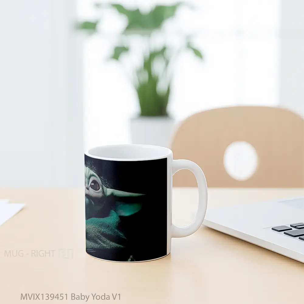 Mug Baby Yoda V1 Gelas Star Wars - All-side / Desain