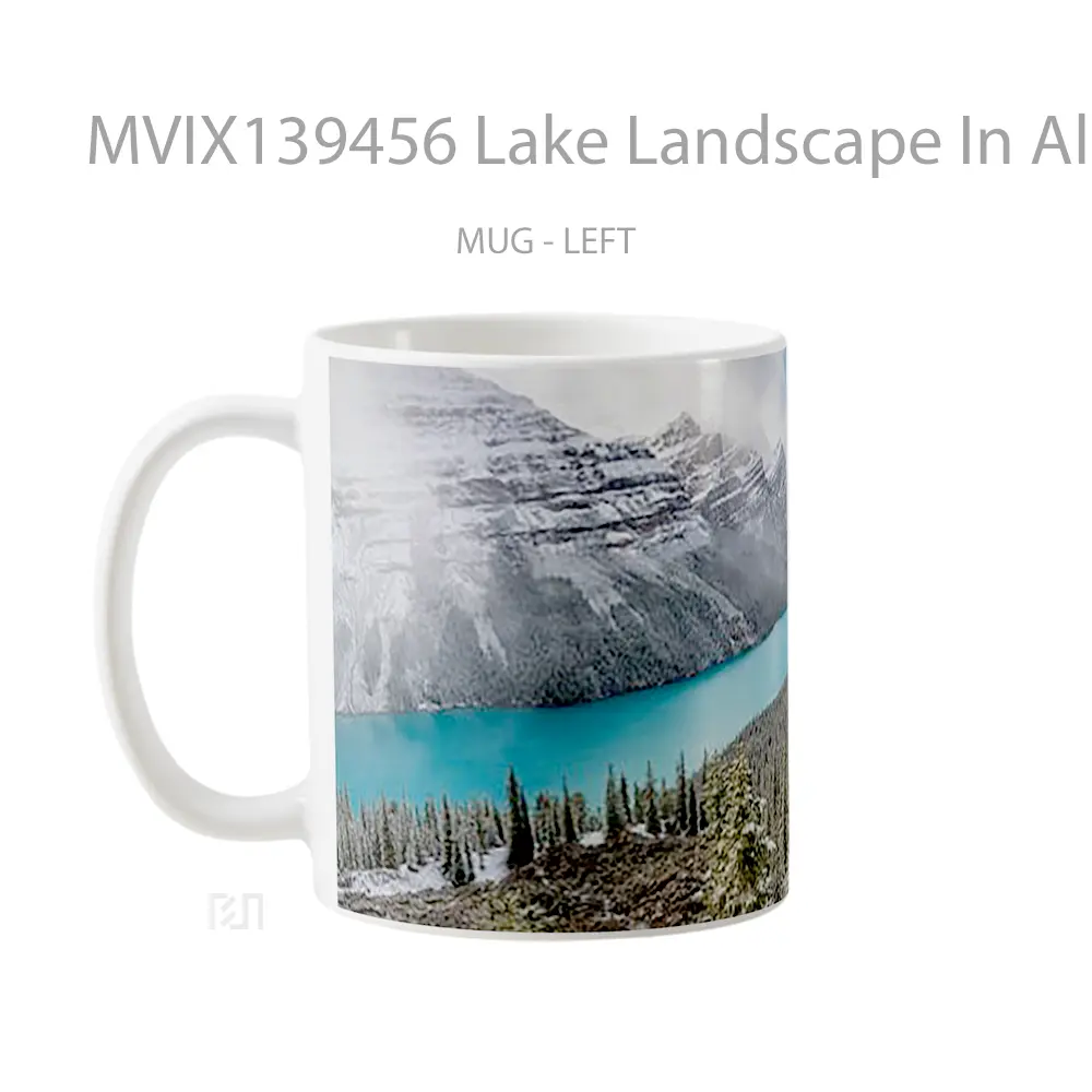 Mug Lake Landscape In Alberta Gelas Pemandangan Alam - All-side / Desain