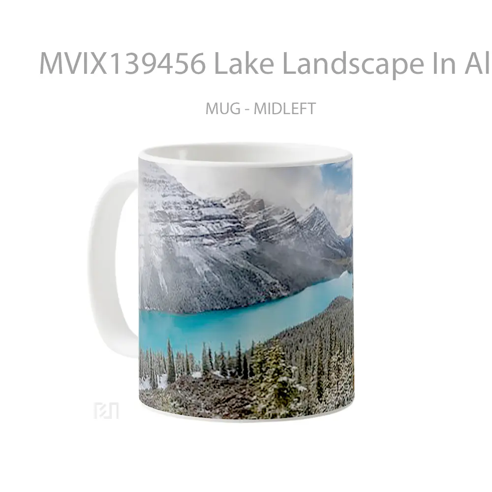 Mug Lake Landscape In Alberta Gelas Pemandangan Alam - All-side / Desain