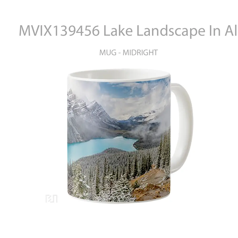 Mug Lake Landscape In Alberta Gelas Pemandangan Alam - All-side / Desain