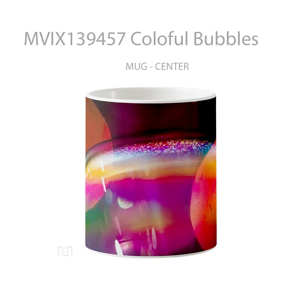 Mug Coloful Bubbles Gelas Keramik Unik