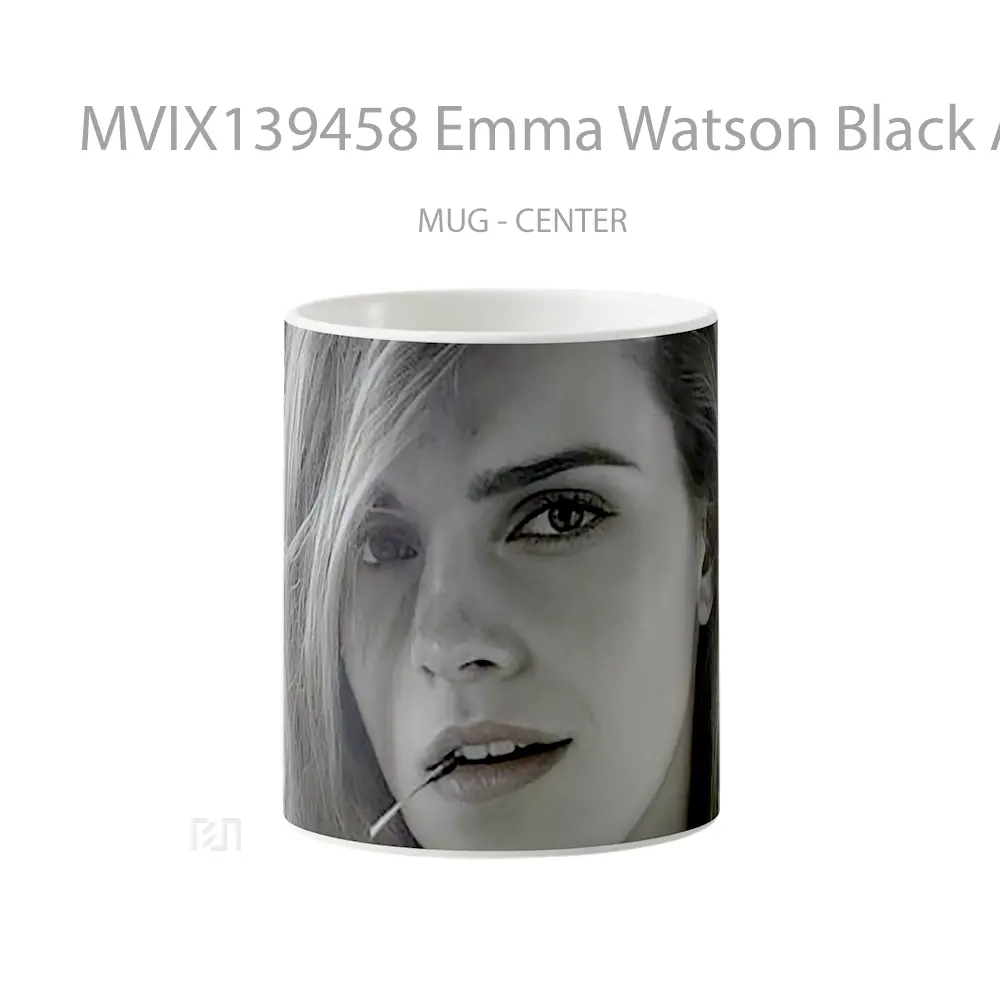 Mug Emma Watson Black And White Gelas Selebriti