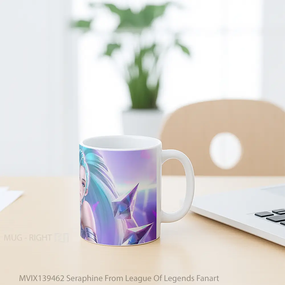 Mug Seraphine From League Of Legends Fanart Cangkir Gamer - All-side / Desain
