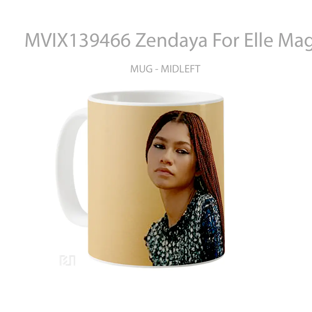 Mug Zendaya For Elle Magazine Gelas Selebriti - All-side / Desain