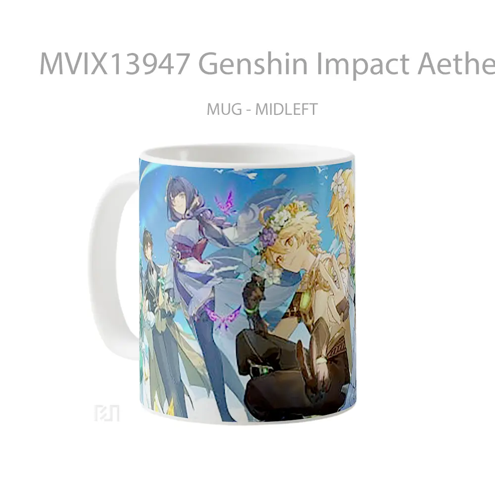 Mug Genshin Impact Aether Aether Lumine Cangkir Gamer - All-side / Desain