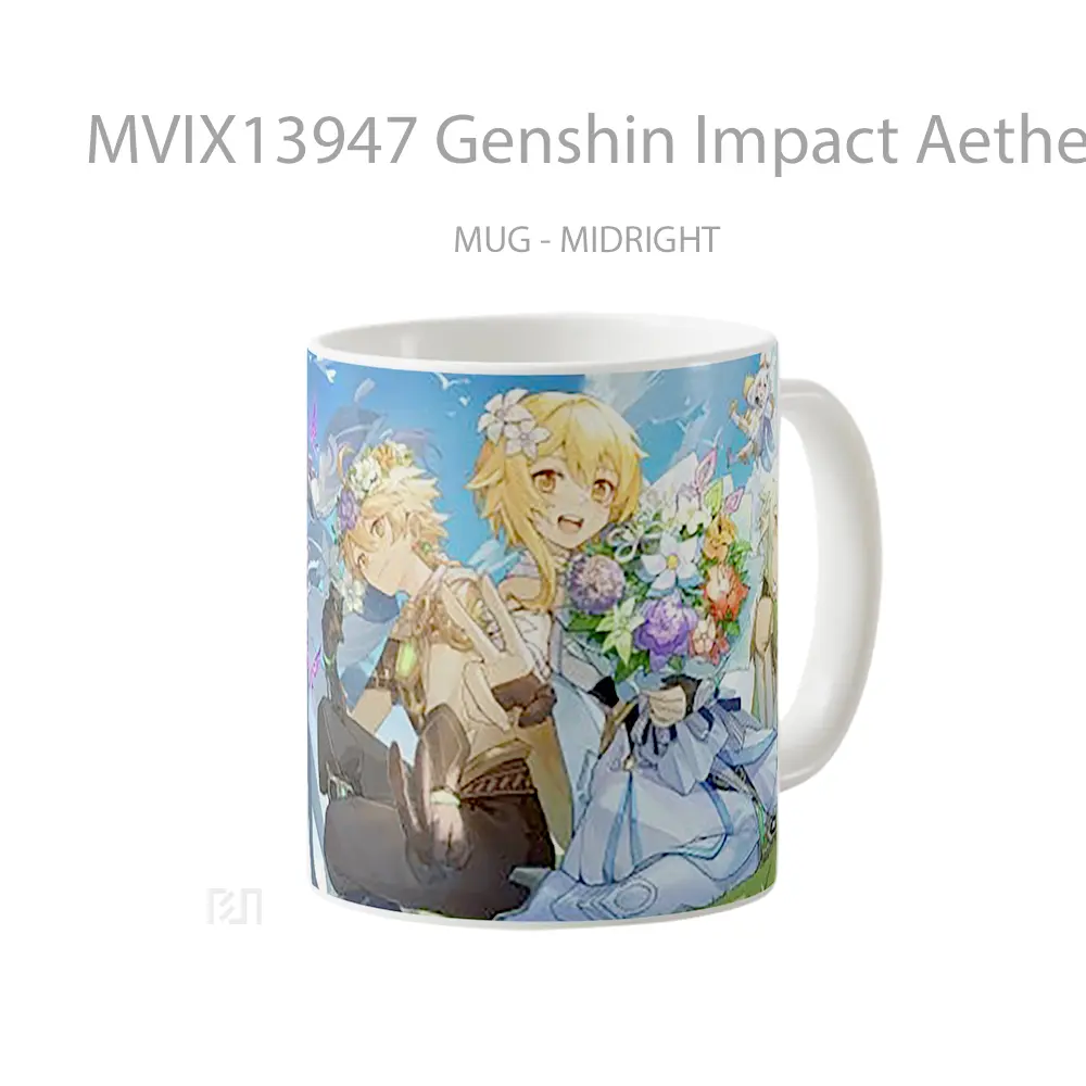 Mug Genshin Impact Aether Aether Lumine Cangkir Gamer - All-side / Desain