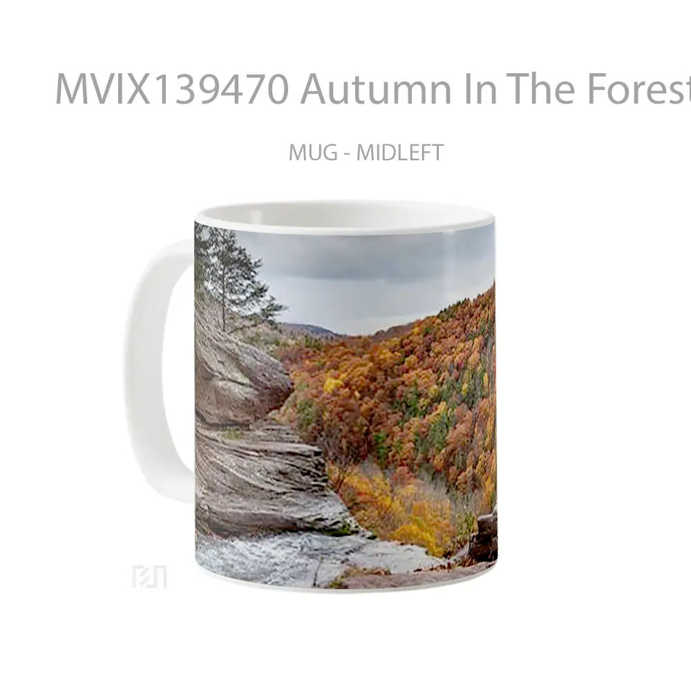 Mug Autumn In The Forest Gelas Pemandangan Alam - All-side / Desain